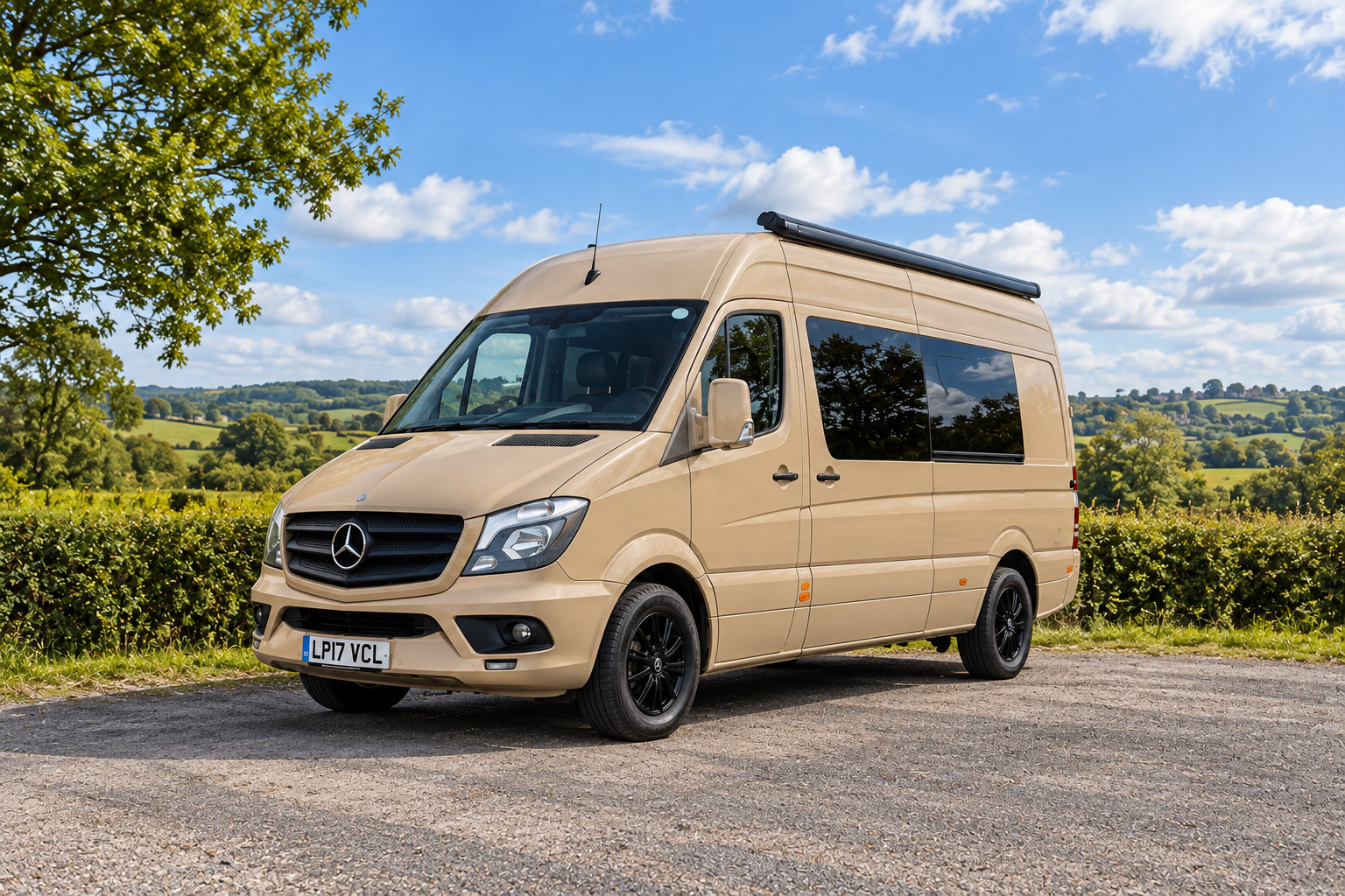 Desert Beige Homer campervan — daylight image